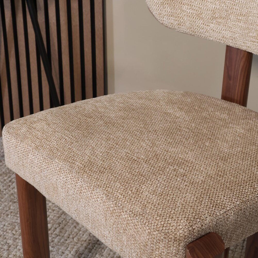 Eetkamerstoel Naomi walnoot bruin