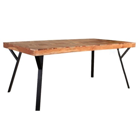 Lizzely Garden & Living Eettafel visgraat Danae 180x100cm acaciahout tafel rechthoekig