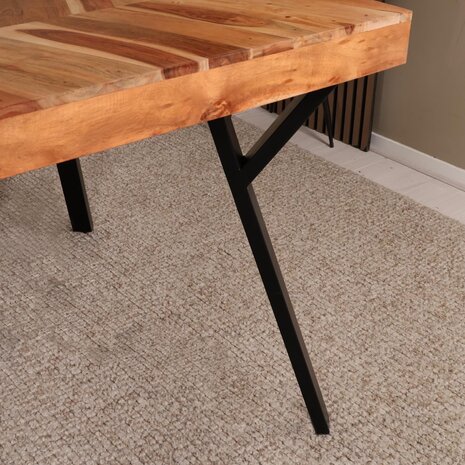 Lizzely Garden & Living Eettafel visgraat Danae 180x100cm acaciahout tafel rechthoekig