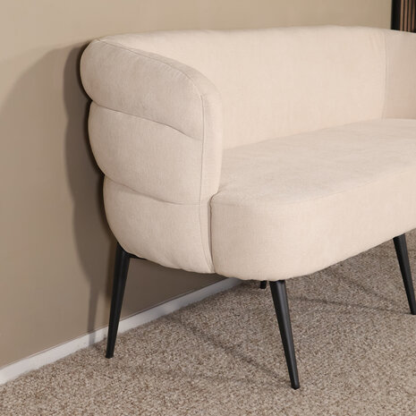 Lizzely Garden & Living Eetkamerbank Quinn 180cm beige chenille