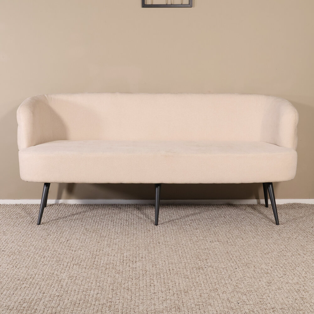 Eetkamerbank Quinn 180cm beige chenille