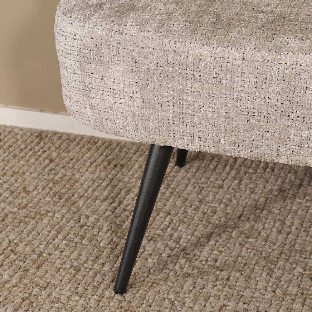 Eetkamerbank Quinn 180cm grijs chenille