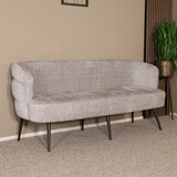 Lizzely Garden & Living Eetkamerbank Quinn 180cm grijs chenille
