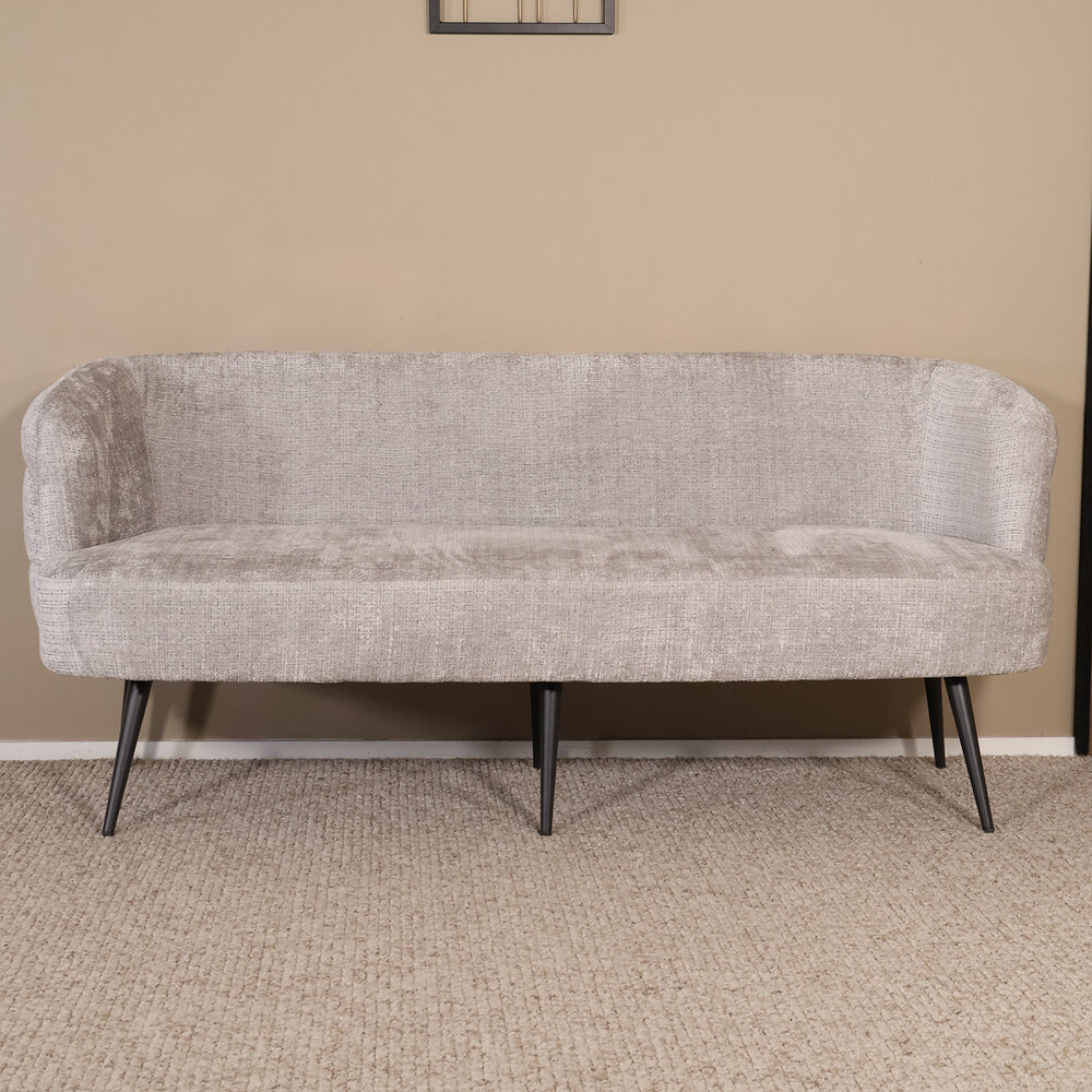 Eetkamerbank Quinn 180cm grijs chenille