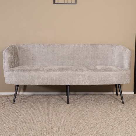 Lizzely Garden & Living Eetkamerbank Quinn 180cm grijs chenille