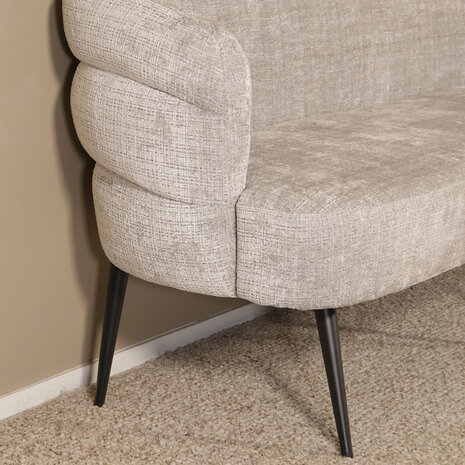 Lizzely Garden & Living Eetkamerbank Quinn 180cm grijs chenille