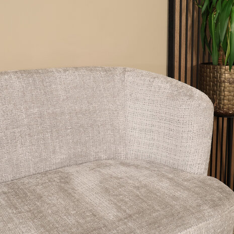 Lizzely Garden & Living Eetkamerbank Quinn 180cm grijs chenille