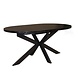 Lizzely Garden & Living Uitschuifbare eettafel ovaal 180-240cm Liam zwart MDF eetkamer tafel