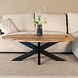 Lizzely Garden & Living Salontafel ovaal lichtbruin mangohout 140cm Jimmy