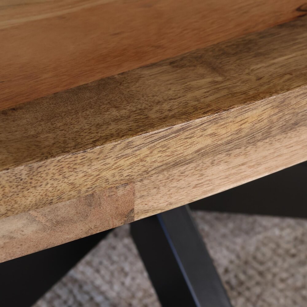 Salontafel ovaal lichtbruin mangohout 140cm Jimmy