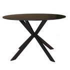 Eettafel rond 120cm Jenna marmerlook zwart ronde tafel