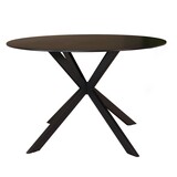 Lizzely Garden & Living Eettafel rond 120cm Jenna marmerlook zwart ronde tafel