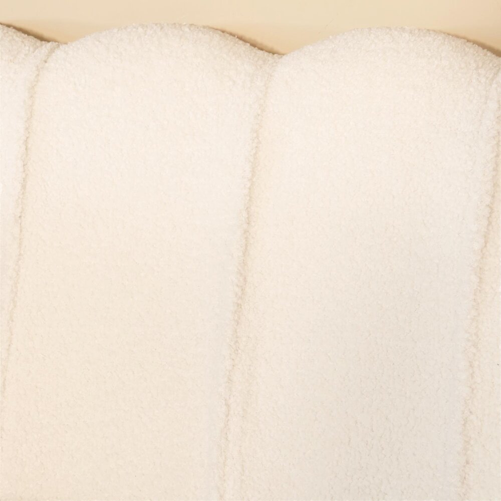 Zitbank Belle 3 zits teddy wit bankstel 180cm stof bankstel incl. 3 kussens bank