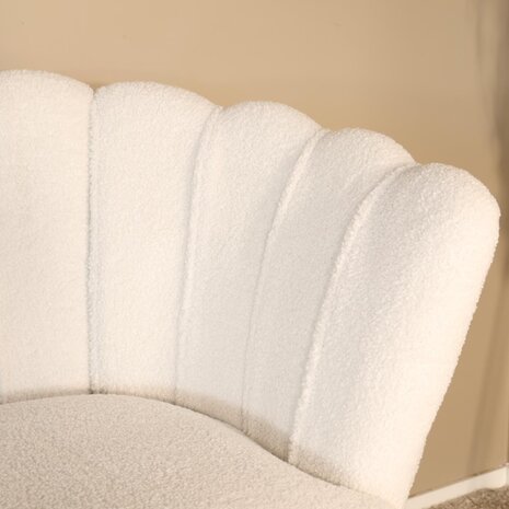 Lizzely Garden & Living Zitbank Belle 3 zits teddy wit bankstel 180cm stof bankstel incl. 3 kussens bank