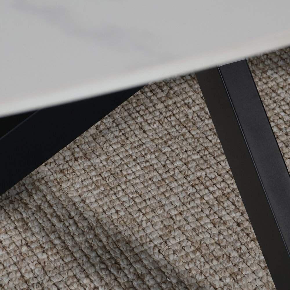 Eettafel ovaal 235cm Figo marmerlook wit ovale tafel