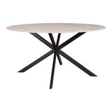 Lizzely Garden & Living Eettafel rond 150cm Jenna marmerlook wit ronde tafel