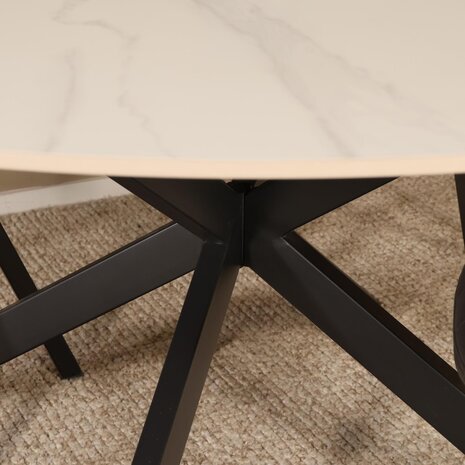 Lizzely Garden & Living Eettafel rond 150cm Jenna marmerlook wit ronde tafel Lizzely Garden & Living Eettafel rond 150cm Jenna marmerlook wit ronde tafel