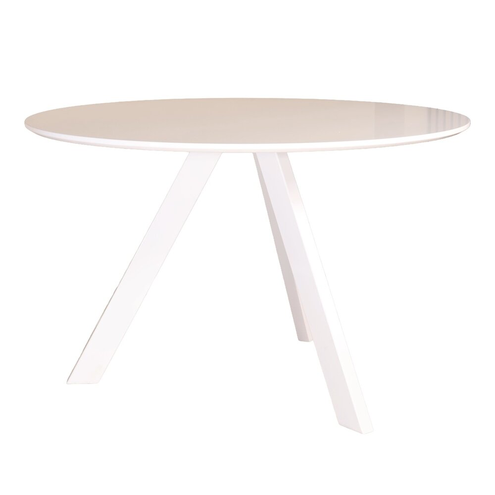 Eettafel rond Ronsi wit 120cm ronde tafel