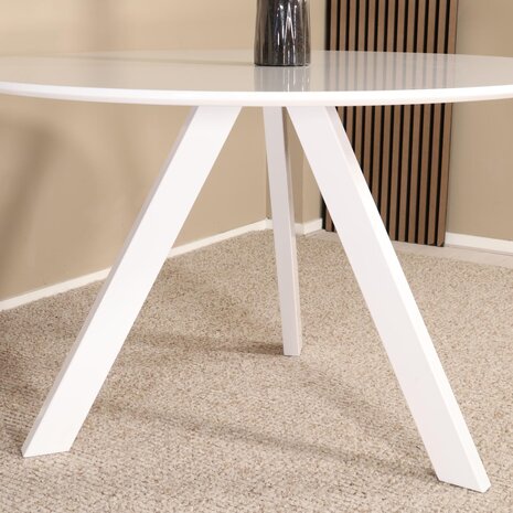 Lizzely Garden & Living Eettafel rond Ronsi wit 120cm ronde tafel