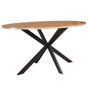 Lizzely Garden & Living Eettafel ovaal visgraat 160cm Obie bruin ovale tafel