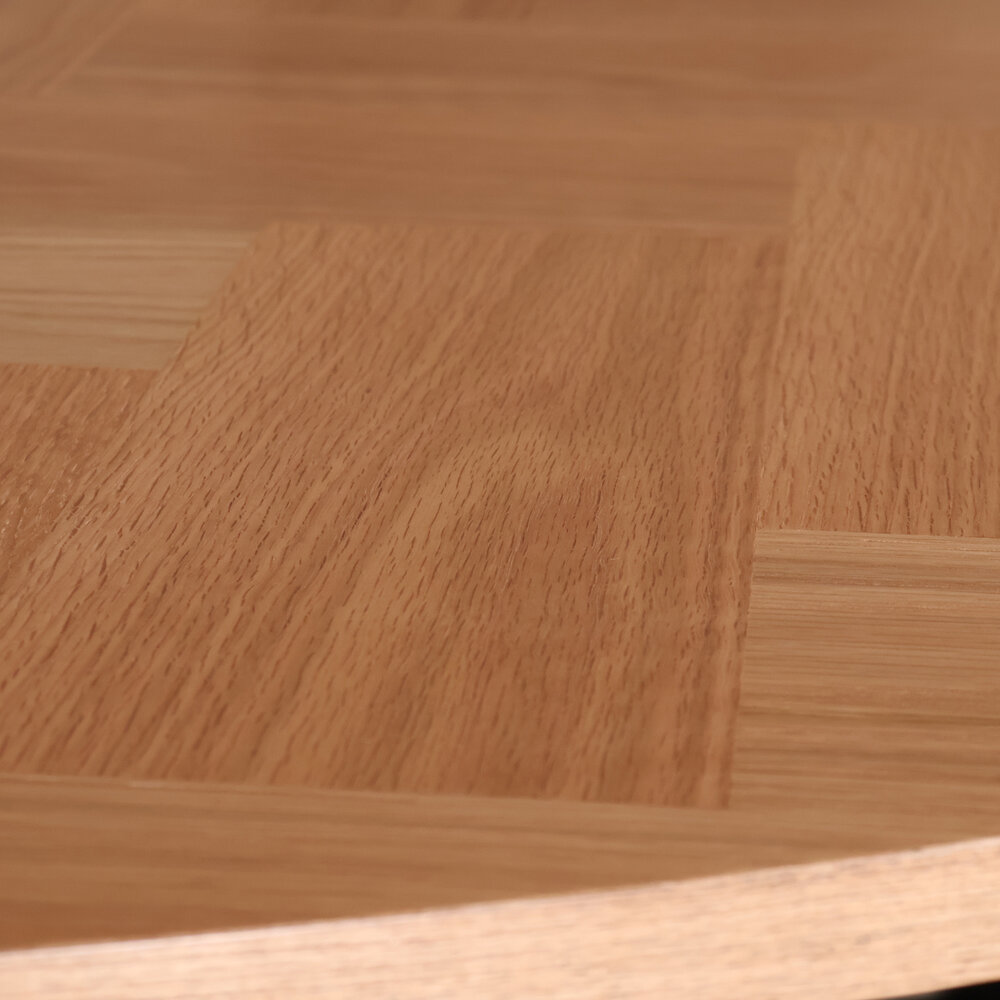 Eettafel ovaal visgraat 160cm Obie bruin ovale tafel