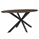 Lizzely Garden & Living Eettafel ovaal visgraat 160cm Obie zwart ovale tafel