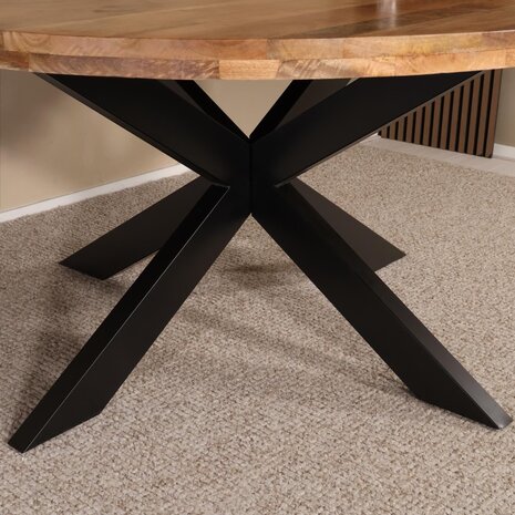 Lizzely Garden & Living Eettafel rond mangohout 150cm Jones lichtbruin ronde industriële tafel duurzaam mango eetkamertafel Lizzely Garden & Living Eettafel rond mangohout 150cm Jones lichtbruin ronde industriële tafel duurzaam mango eetkamertafel