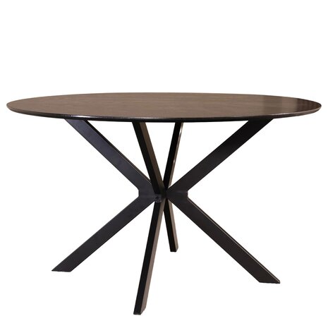 Lizzely Garden & Living Eettafel rond Ronsi zwart 130cm ronde tafel