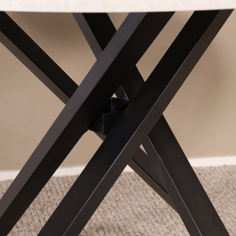 Eettafel rond Ronsi grijs 120cm ronde tafel