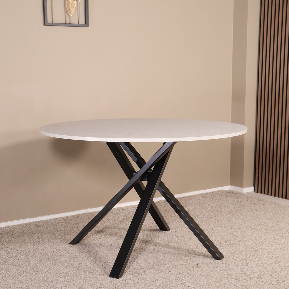 Eettafel rond Ronsi grijs 120cm ronde tafel