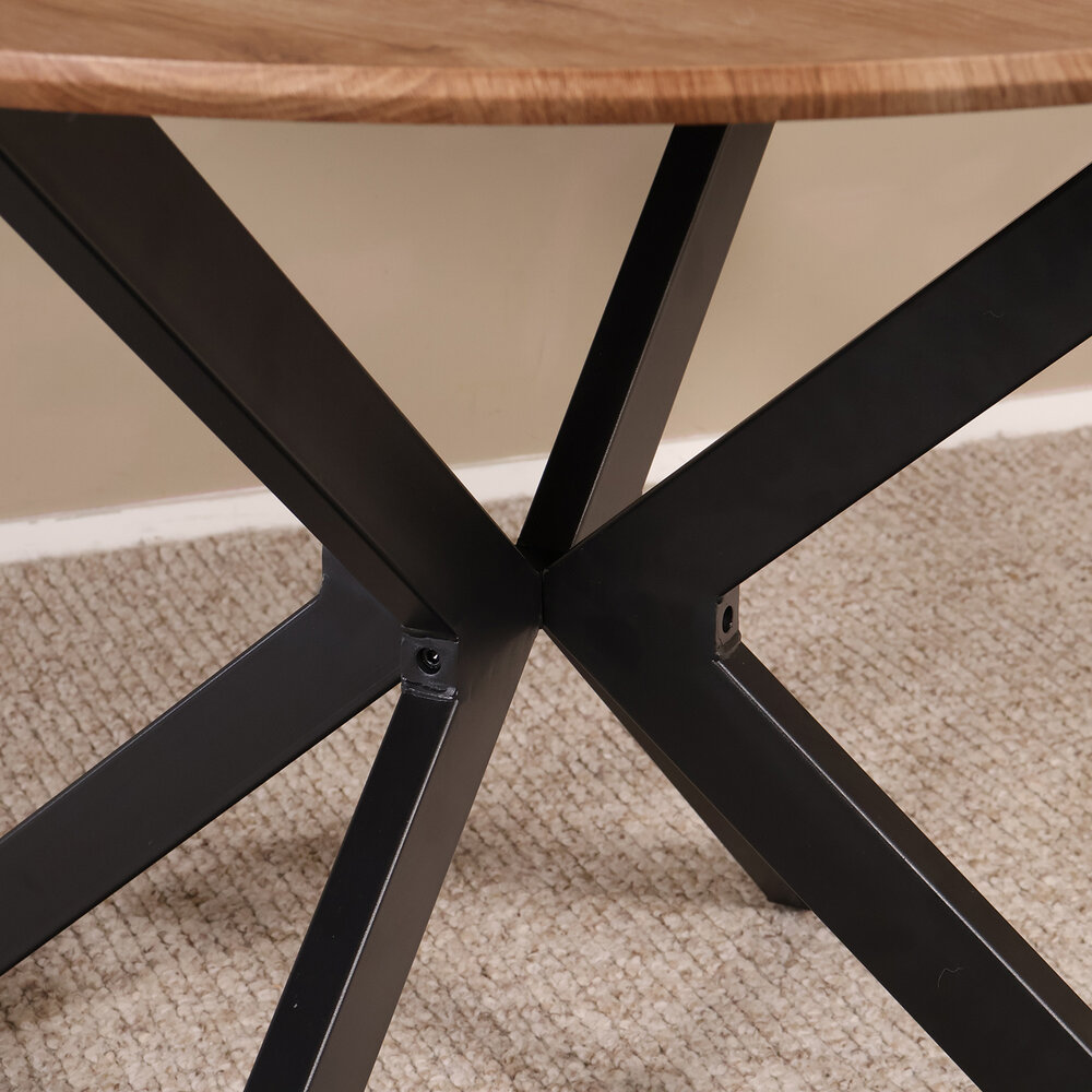 Eettafel rond Ronsi bruin 120cm ronde tafel