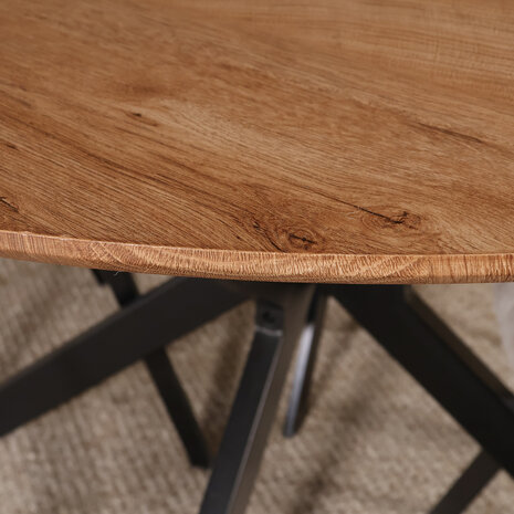 Lizzely Garden & Living Eettafel rond Ronsi bruin 120cm ronde tafel