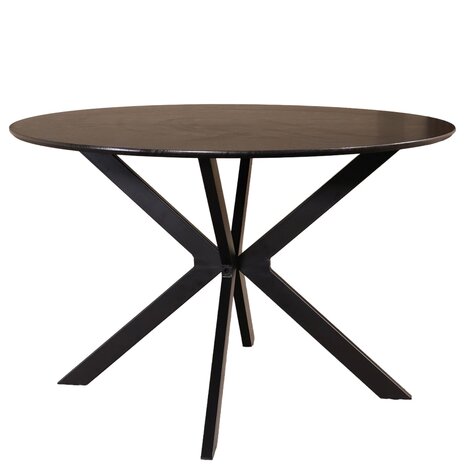 Lizzely Garden & Living Eettafel rond Ronsi zwart 120cm ronde tafel