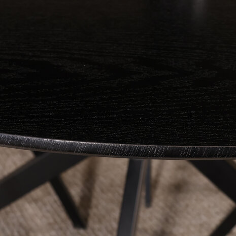 Lizzely Garden & Living Eettafel rond Ronsi zwart 120cm ronde tafel