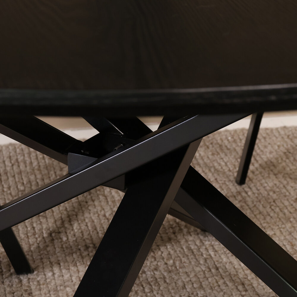 Eettafel rond Ronsi Antoinette zwart 150cm ronde tafel