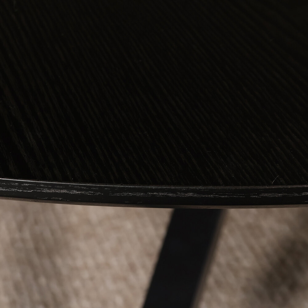 Eettafel rond Ronsi Antoinette zwart 150cm ronde tafel