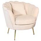 Fauteuil zitbank 1 persoons belle velvet crème