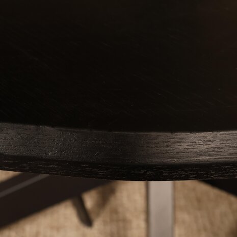 Lizzely Garden & Living Eettafel langwerpig visgraat 180cm Otis zwart langwerpige tafel