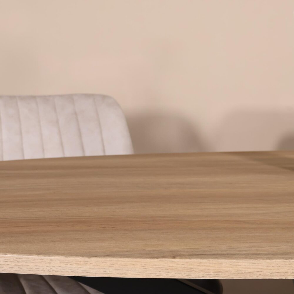 Eettafel ovaal 210cm Rato lichtbruin ovale tafel