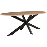 Lizzely Garden & Living Eettafel Rato ovaal 200cm lichtbruin MDF Lizzely Garden & Living Eettafel Rato ovaal 200cm lichtbruin MDF