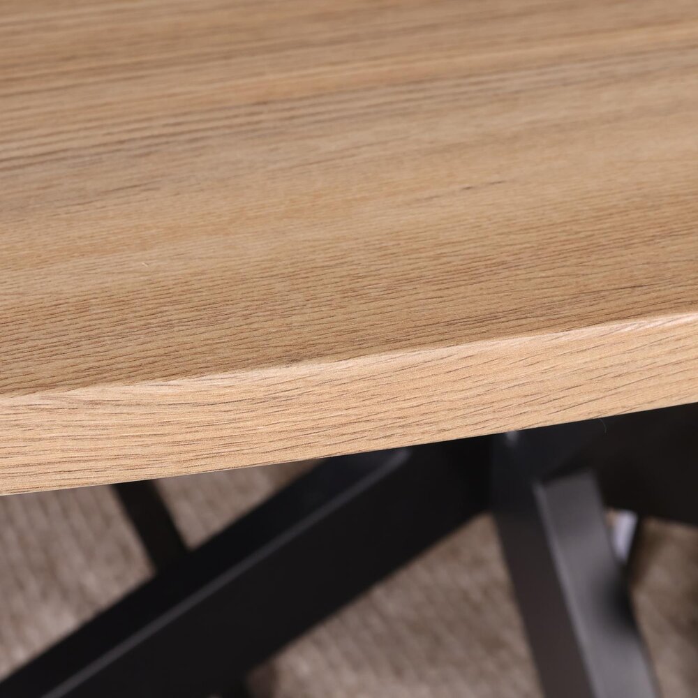 Eettafel Rato ovaal 200cm lichtbruin MDF