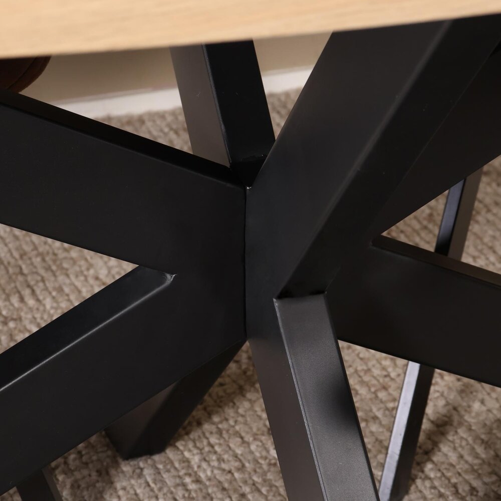 Eettafel Rato ovaal 200cm lichtbruin MDF