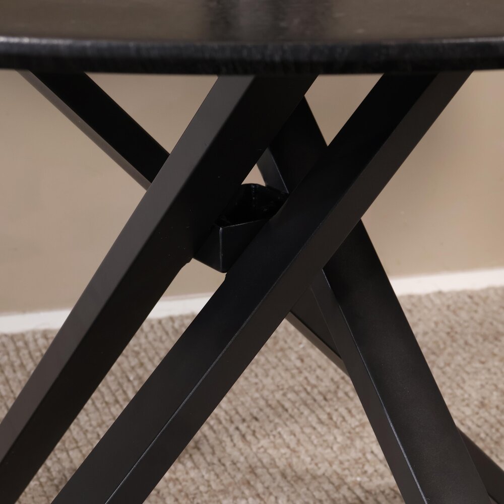 Eettafel rond Ronsi Antoinette zwart 130cm ronde tafel