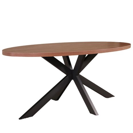 Lizzely Garden & Living Eettafel ovaal melamine 180cm Tommy bruin ovale tafel