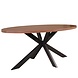 Lizzely Garden & Living Eettafel ovaal melamine 180cm Tommy bruin ovale tafel