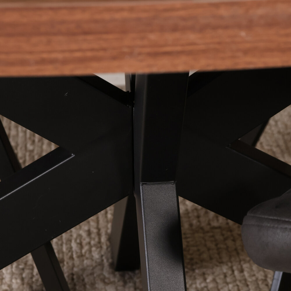 Eettafel ovaal melamine 180cm Tommy bruin ovale tafel