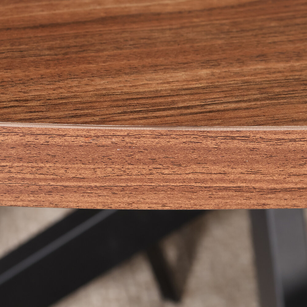 Eettafel ovaal melamine 160cm Tommy bruin ovale tafel