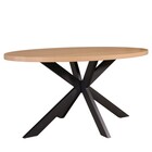 Eettafel ovaal melamine 160cm Tommy lichtbruin ovale tafel