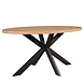 Lizzely Garden & Living Eettafel ovaal melamine 160cm Tommy lichtbruin ovale tafel