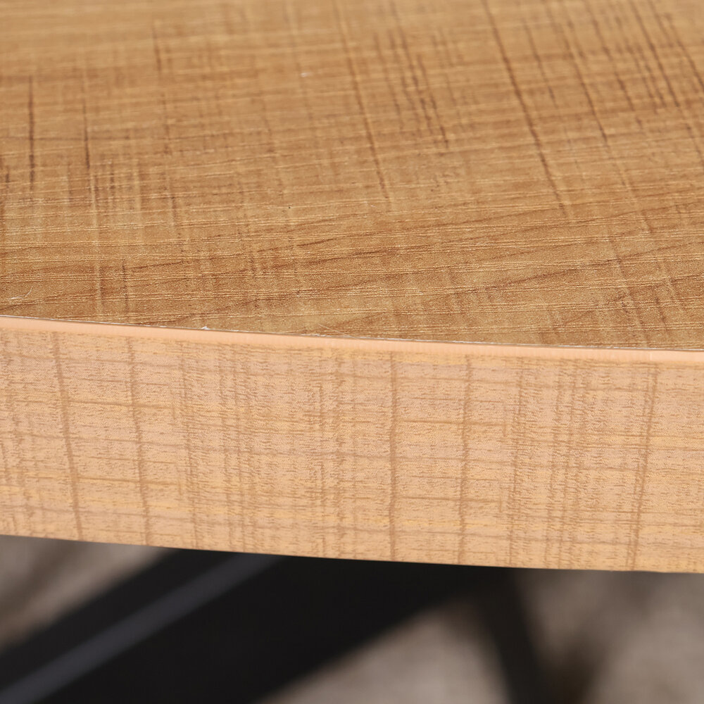 Eettafel ovaal melamine 160cm Tommy lichtbruin ovale tafel